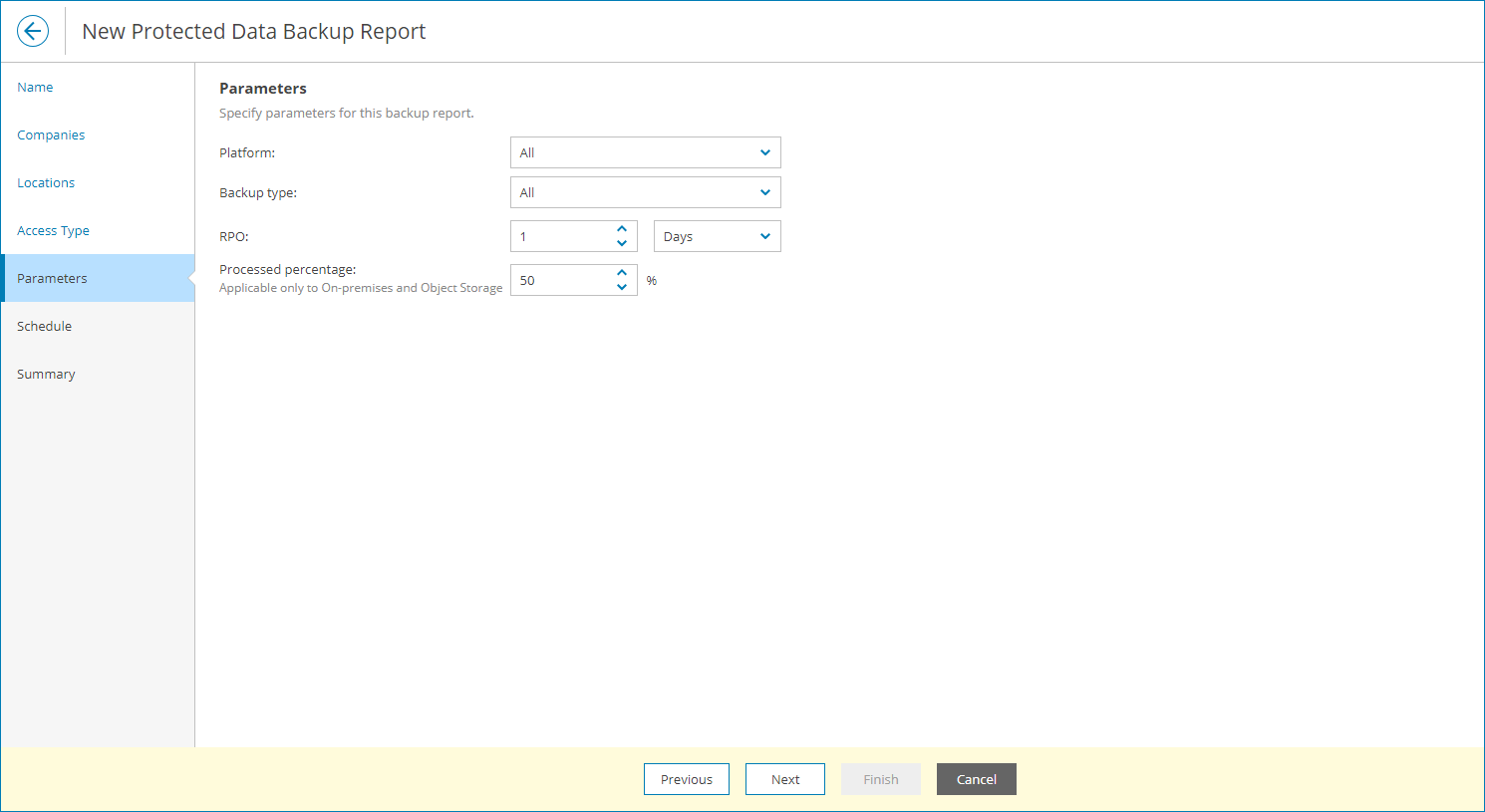 Specify Report Parameters