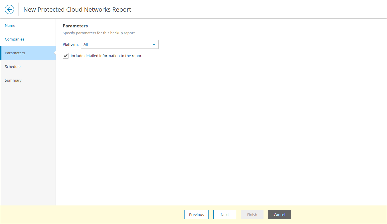 Specify Report Parameters