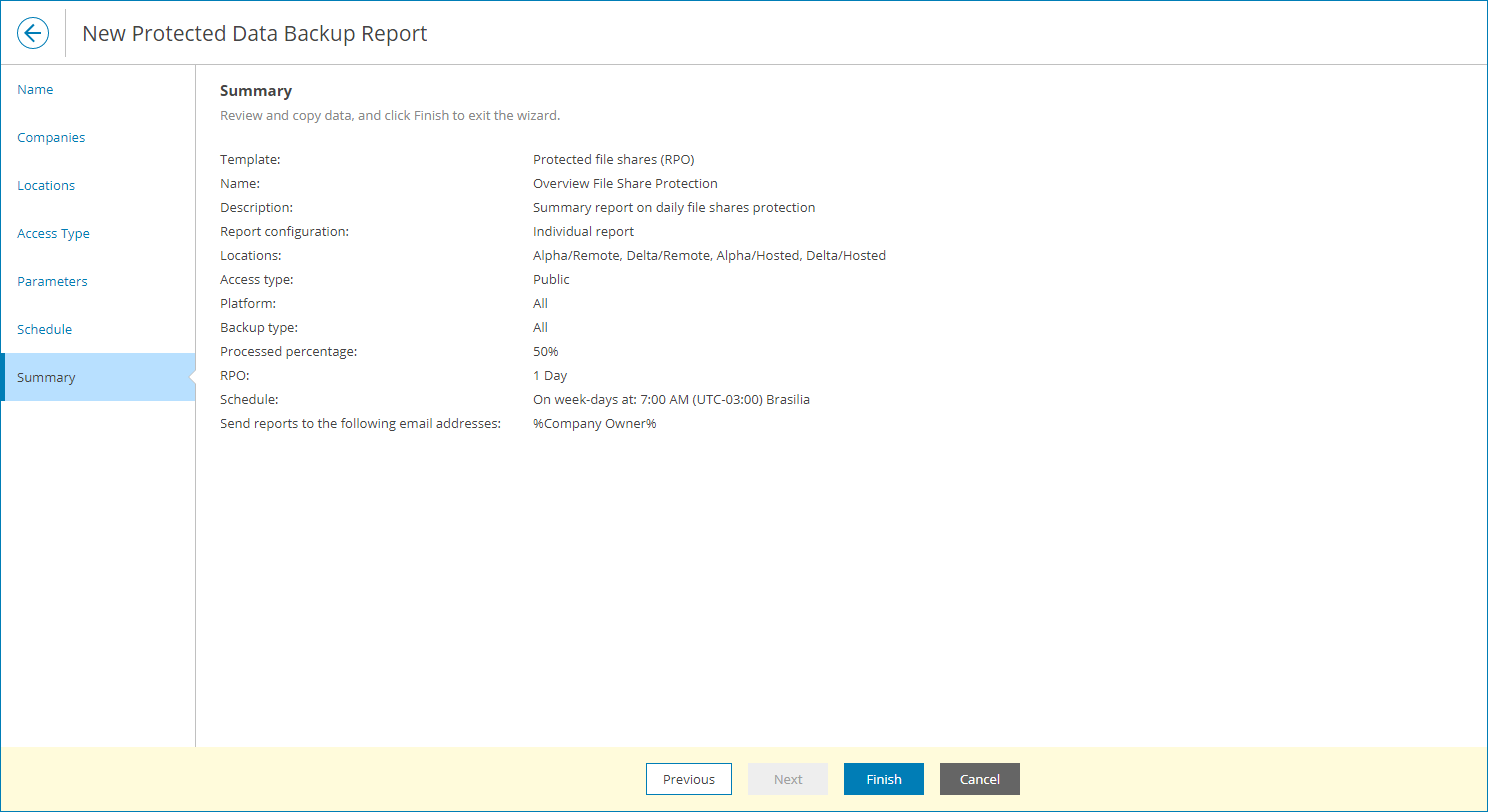 Review Report Configuration