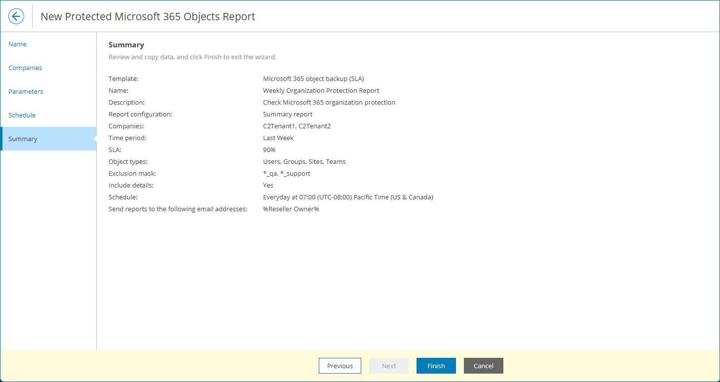 Review Report Configuration