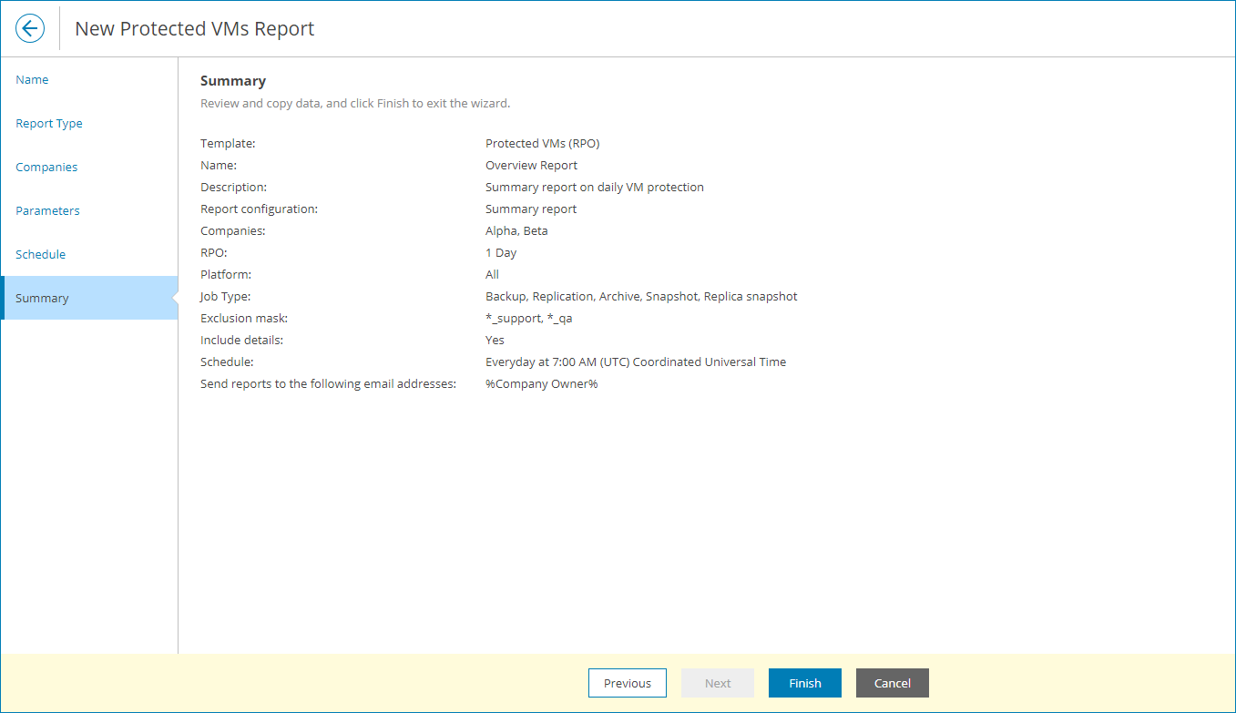 Review Report Configuration