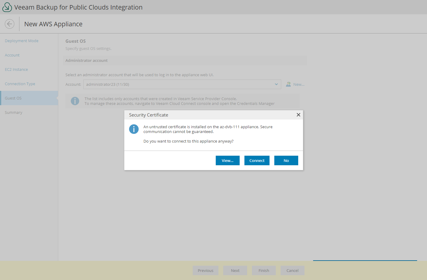 View Security Certificate