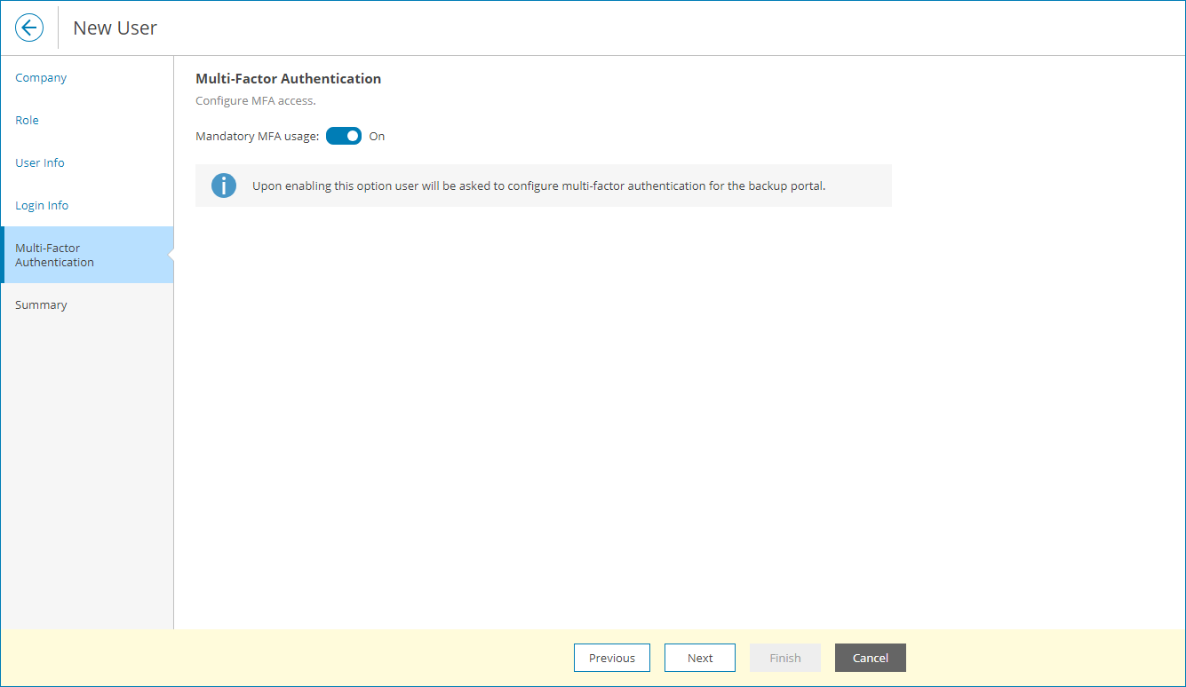 Configure MFA Access