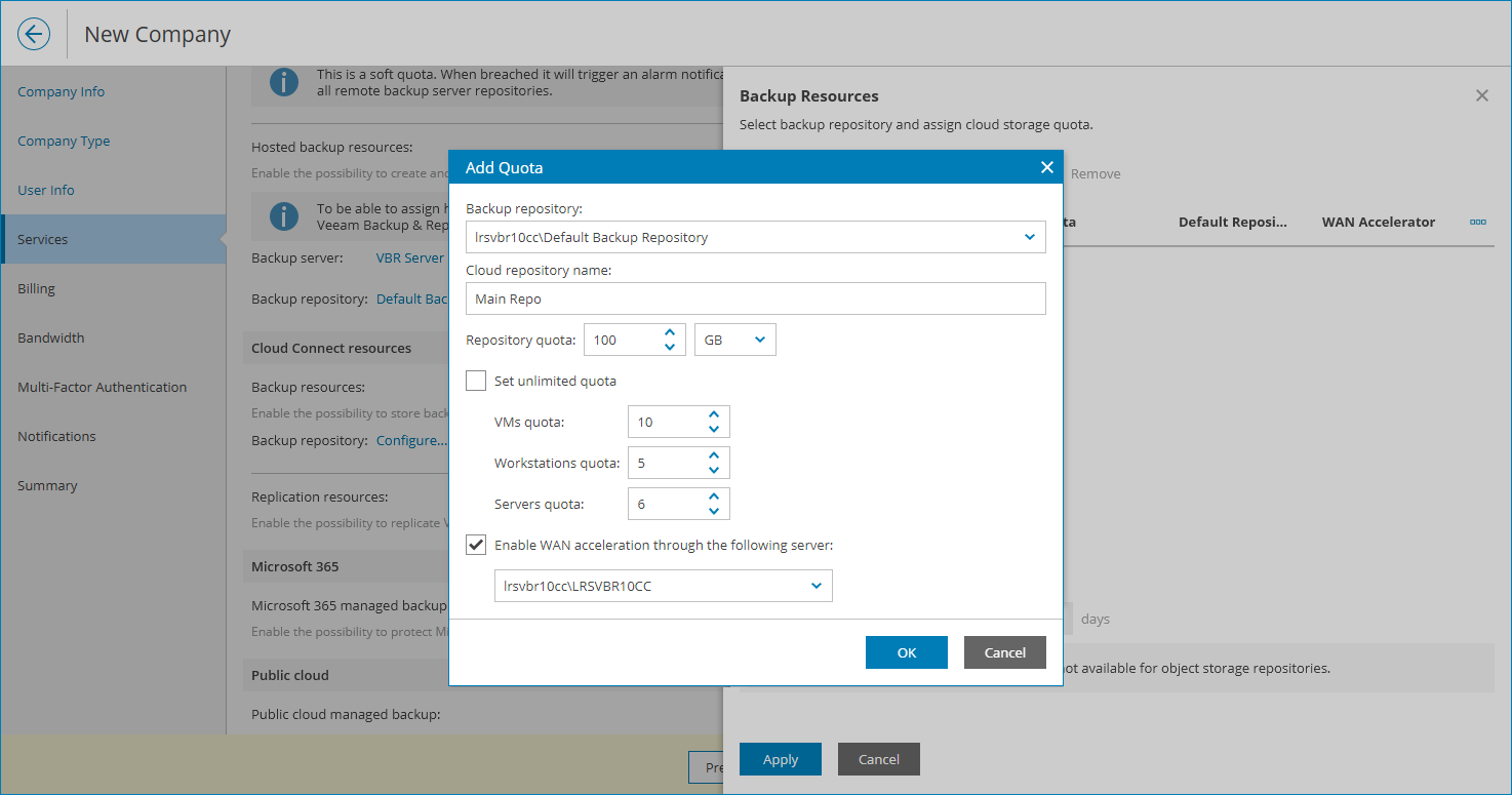 Allocate Cloud Repository Resources