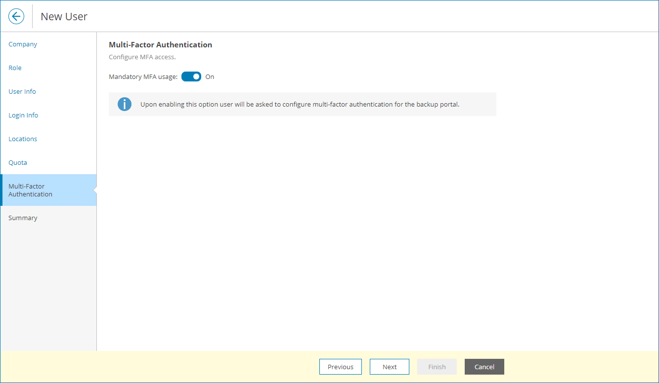 Configure MFA Access