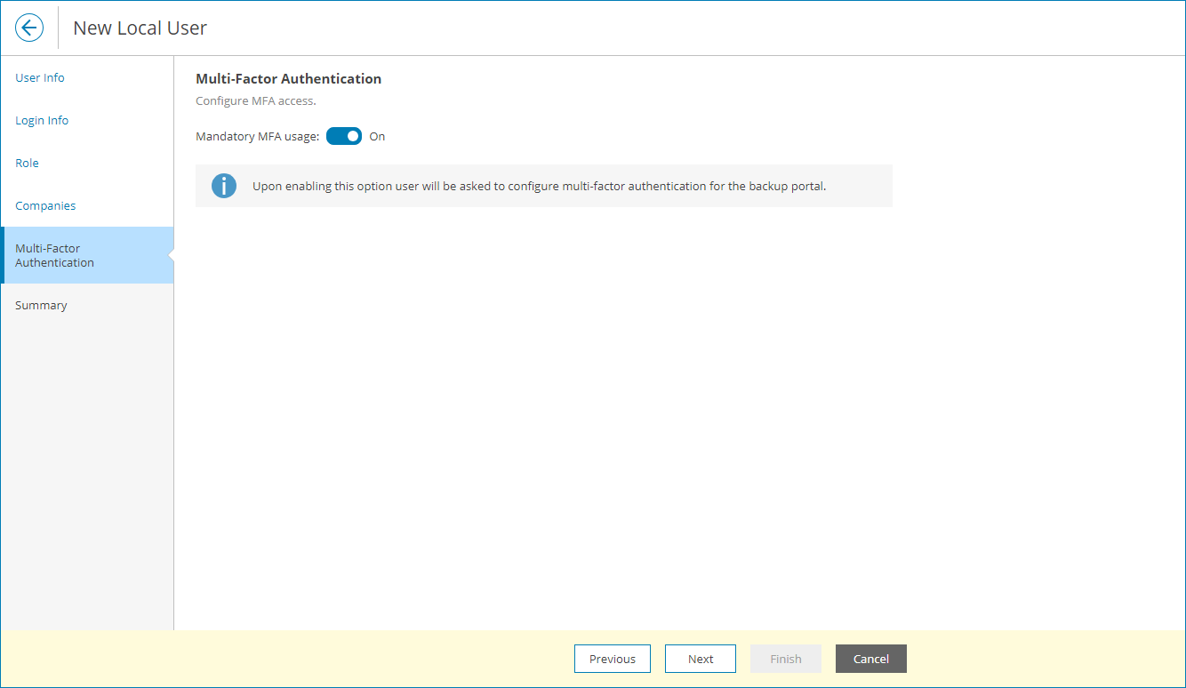 Configure MFA Access