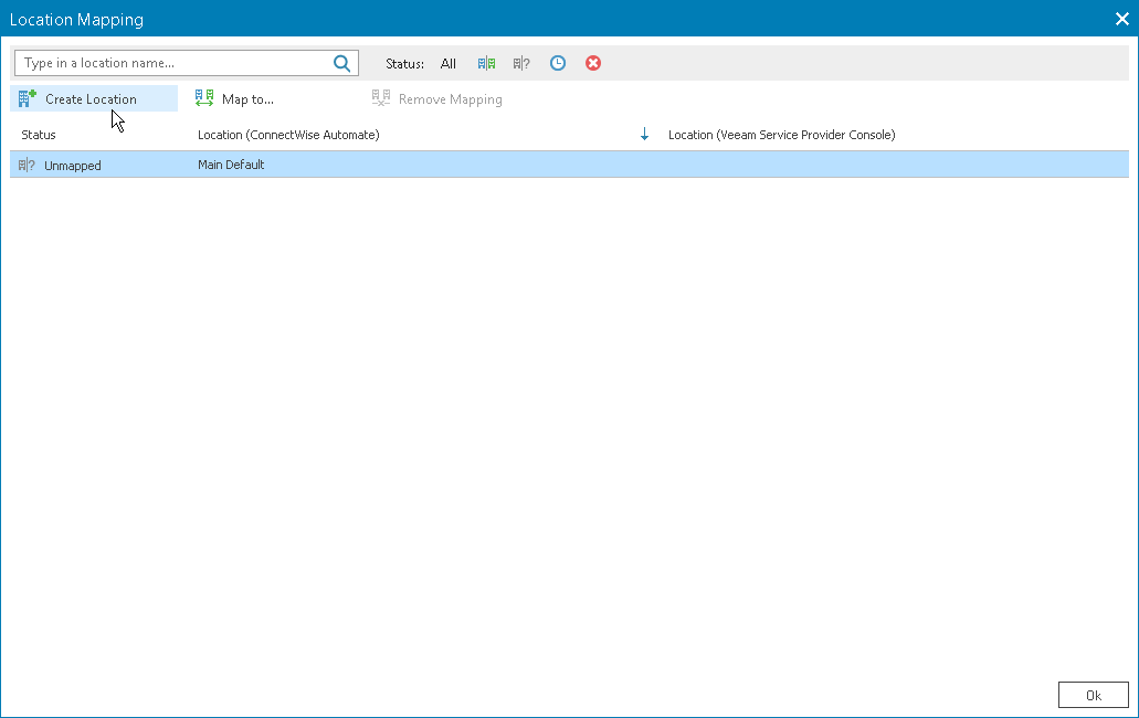ConnectWise Automate Create Location