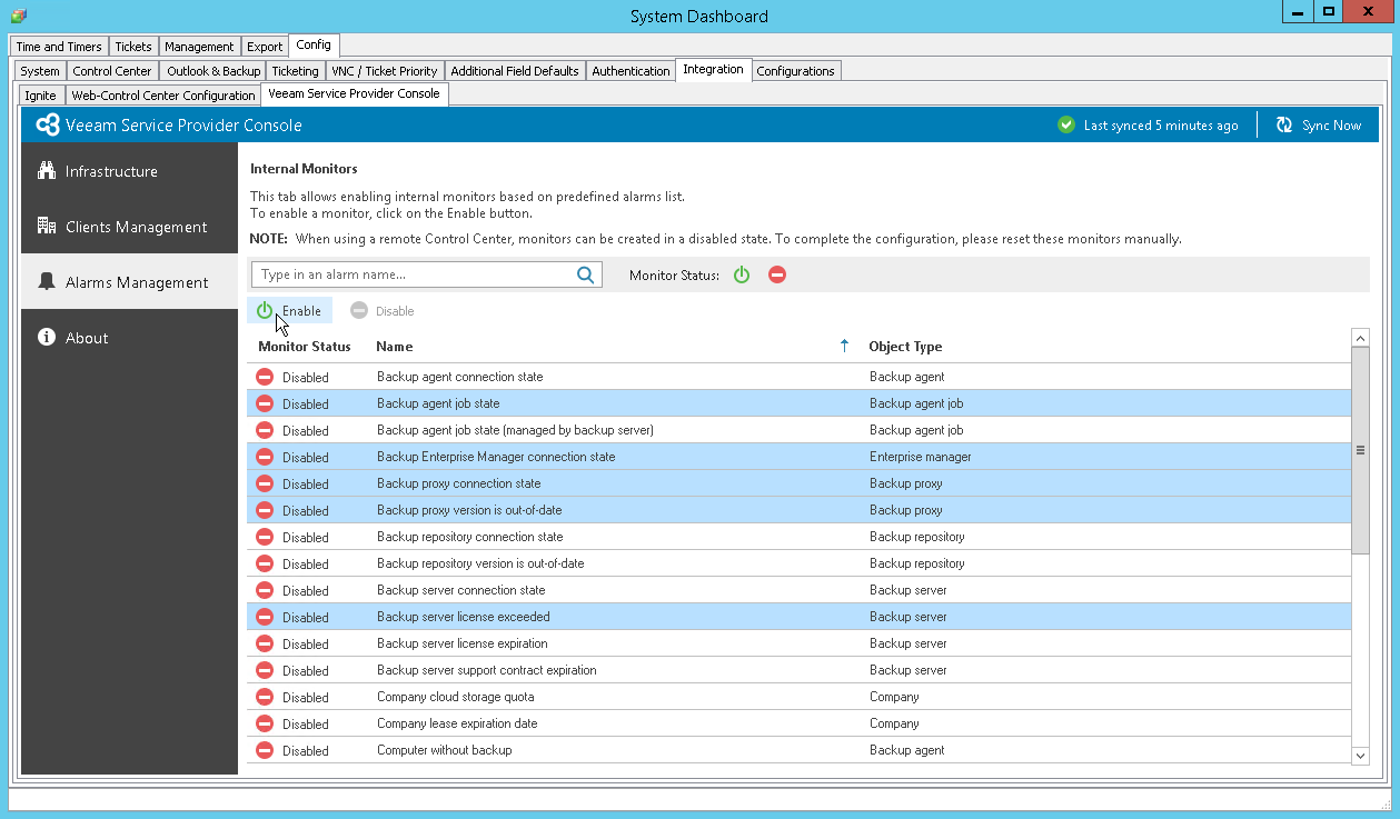 ConnectWise Automate Create Internal Monitors