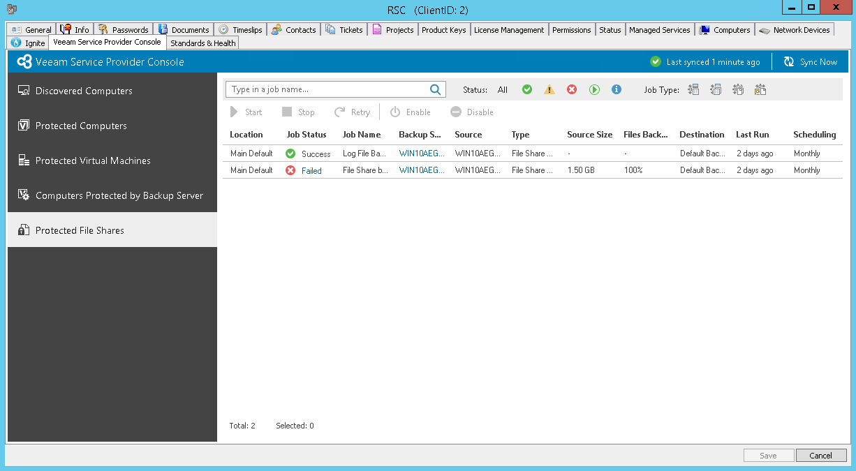 ConnectWise Automate View File Share Job Details