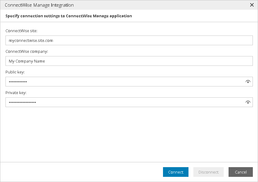 ConnectWise Manage Integration
