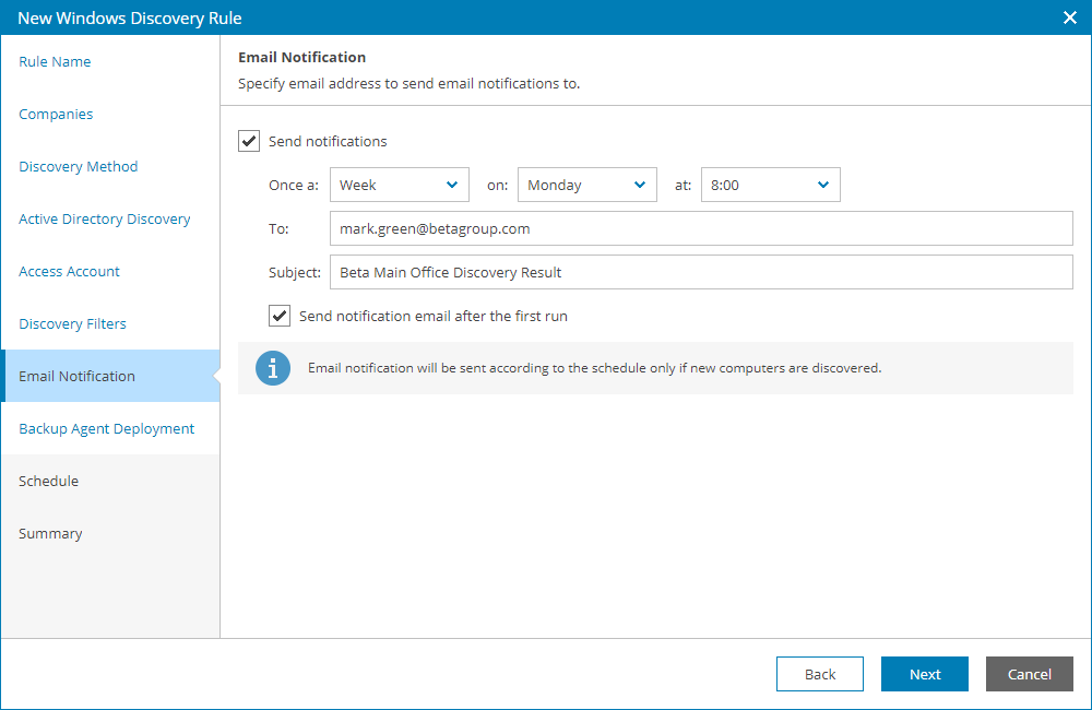 Specify Notification Settings