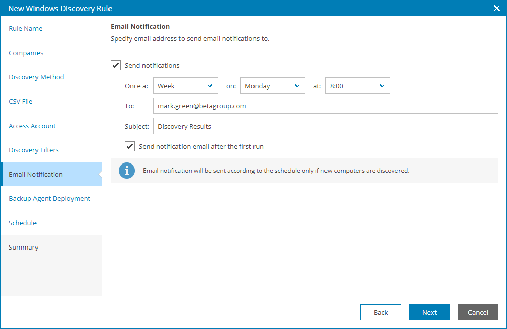 Specify Notification Settings