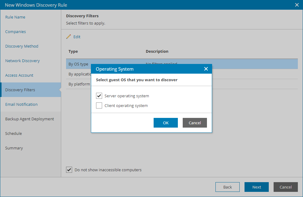 Choose Discovery Filters