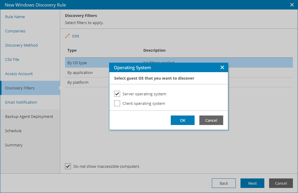 Choose Discovery Filters
