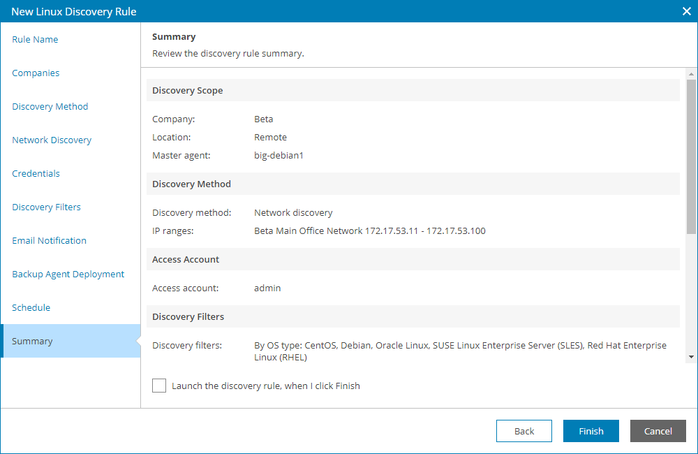 Review Discovery Settings