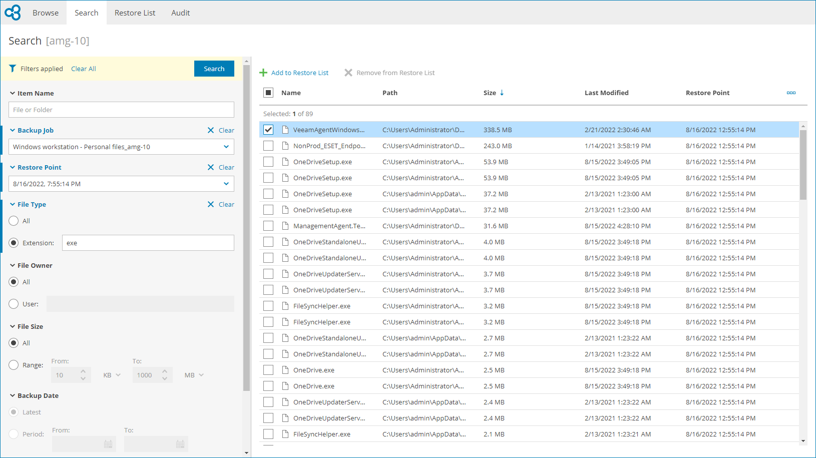 Search Files and Folders