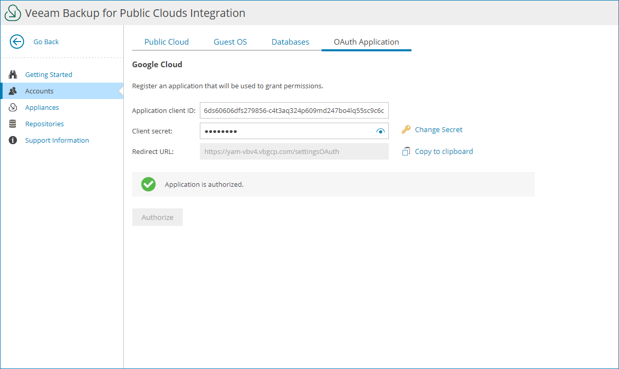 Authorize Application
