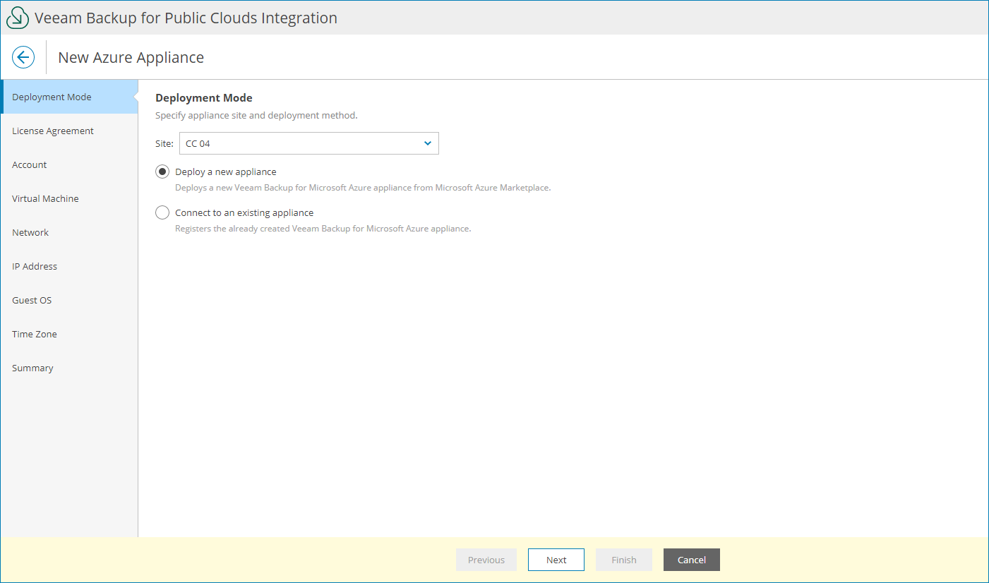 Select Deployment Mode