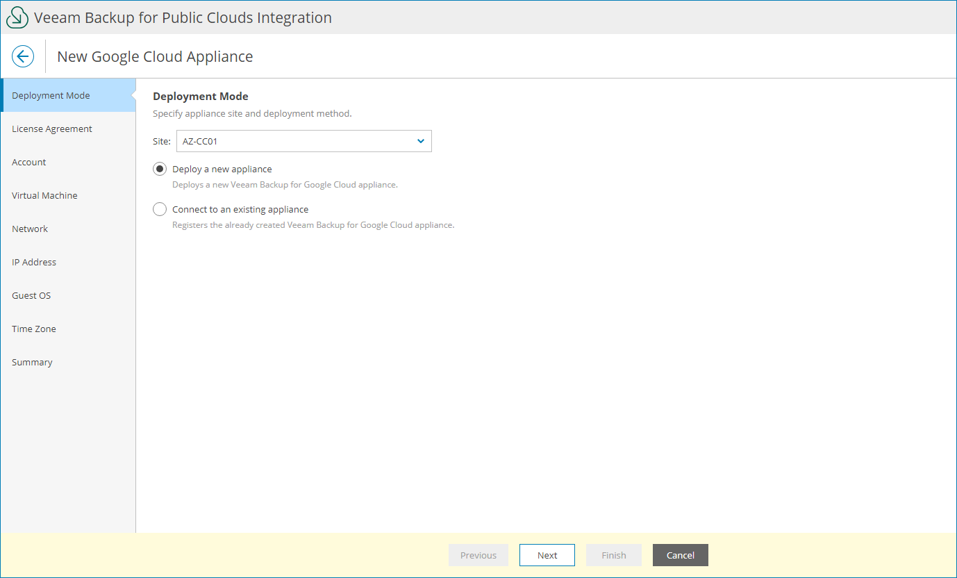 Select Deployment Mode