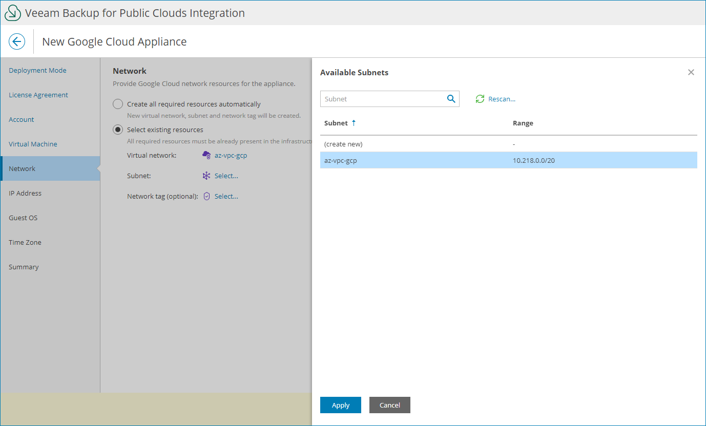 Specify Network Settings