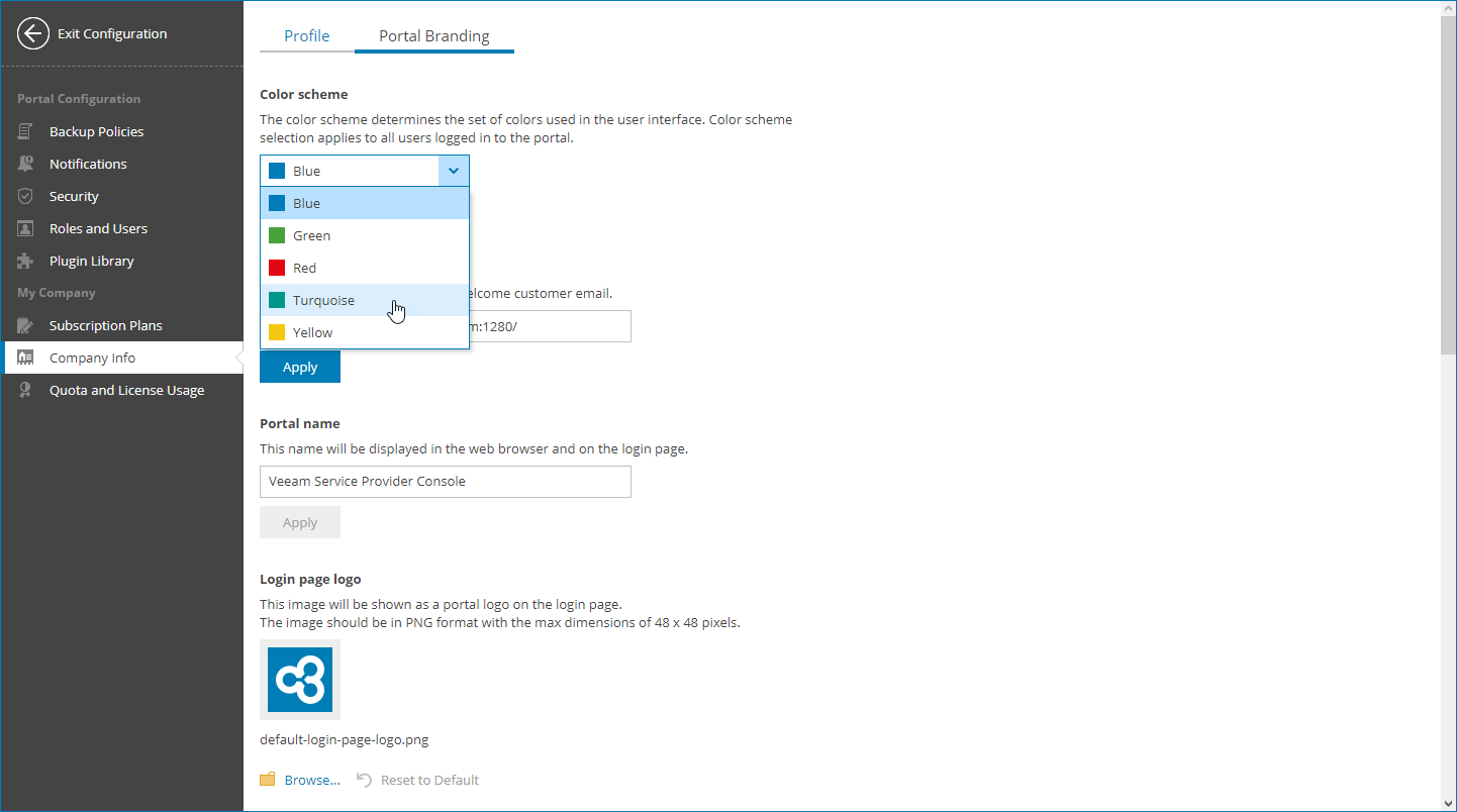 Customize Portal Branding