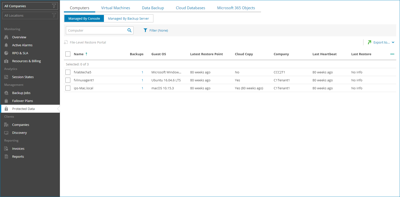 View Protected Computer Details