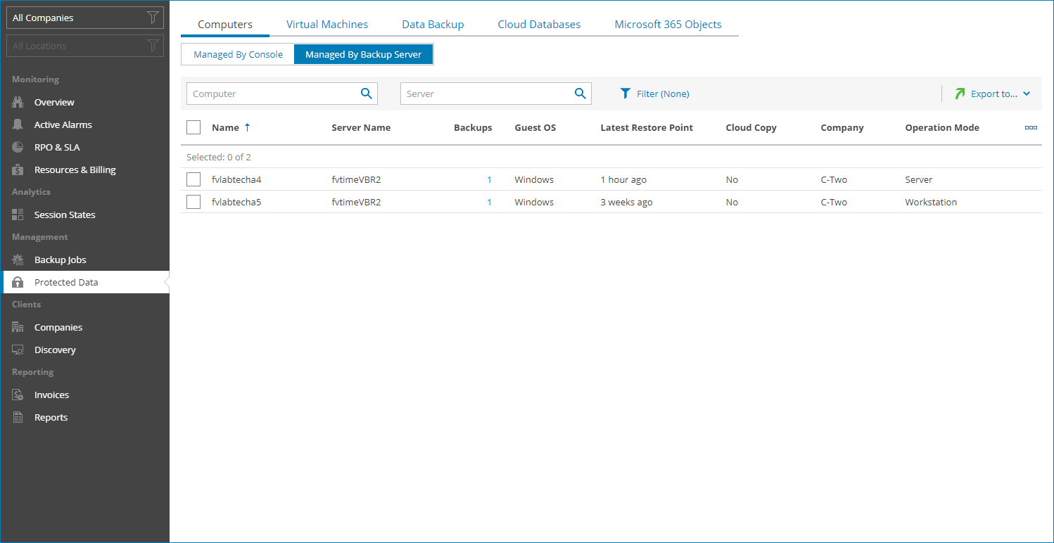 View Protected Computer Details