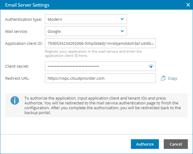 Configure Mail Service Integration