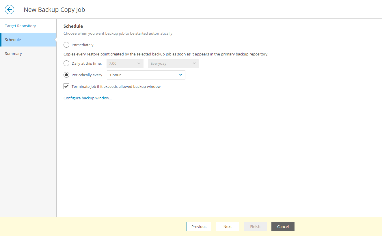 Specify Job Schedule