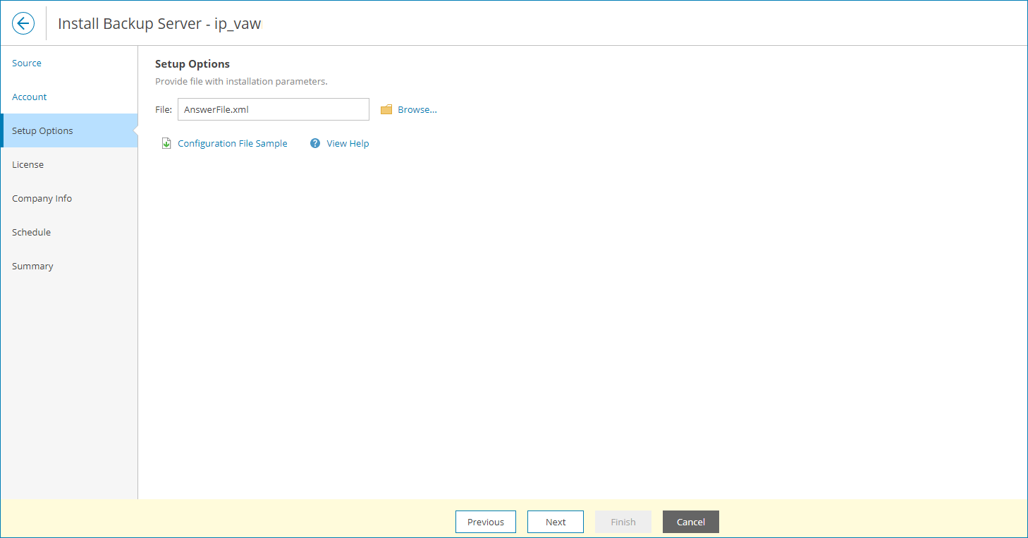 Provide Configuration File