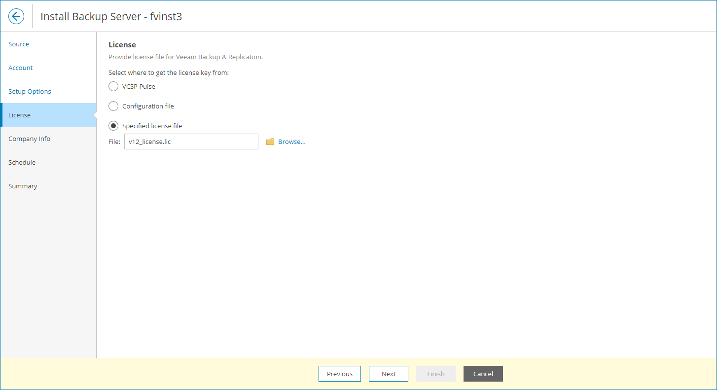 Provide License File