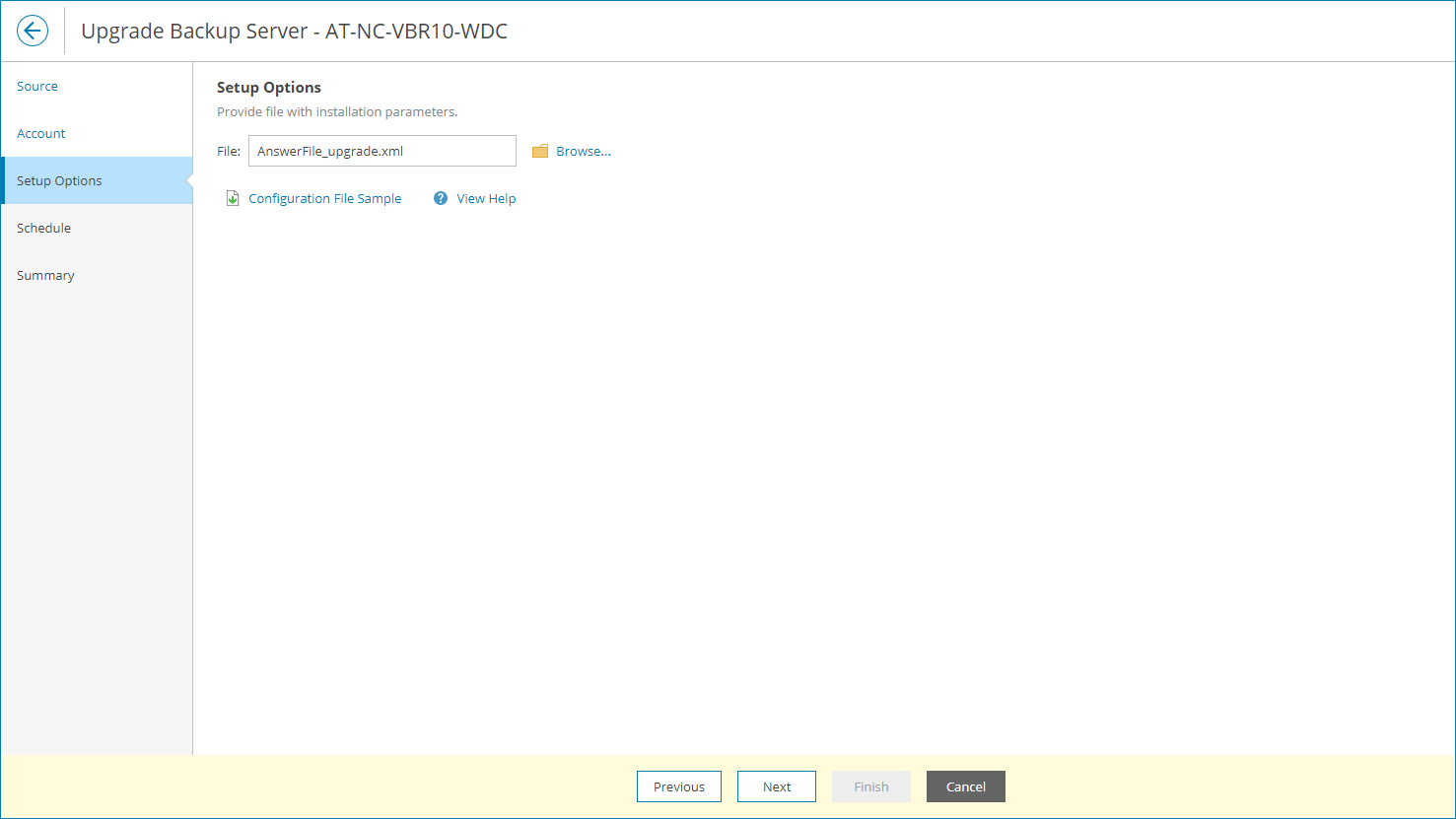 Provide Configuration File