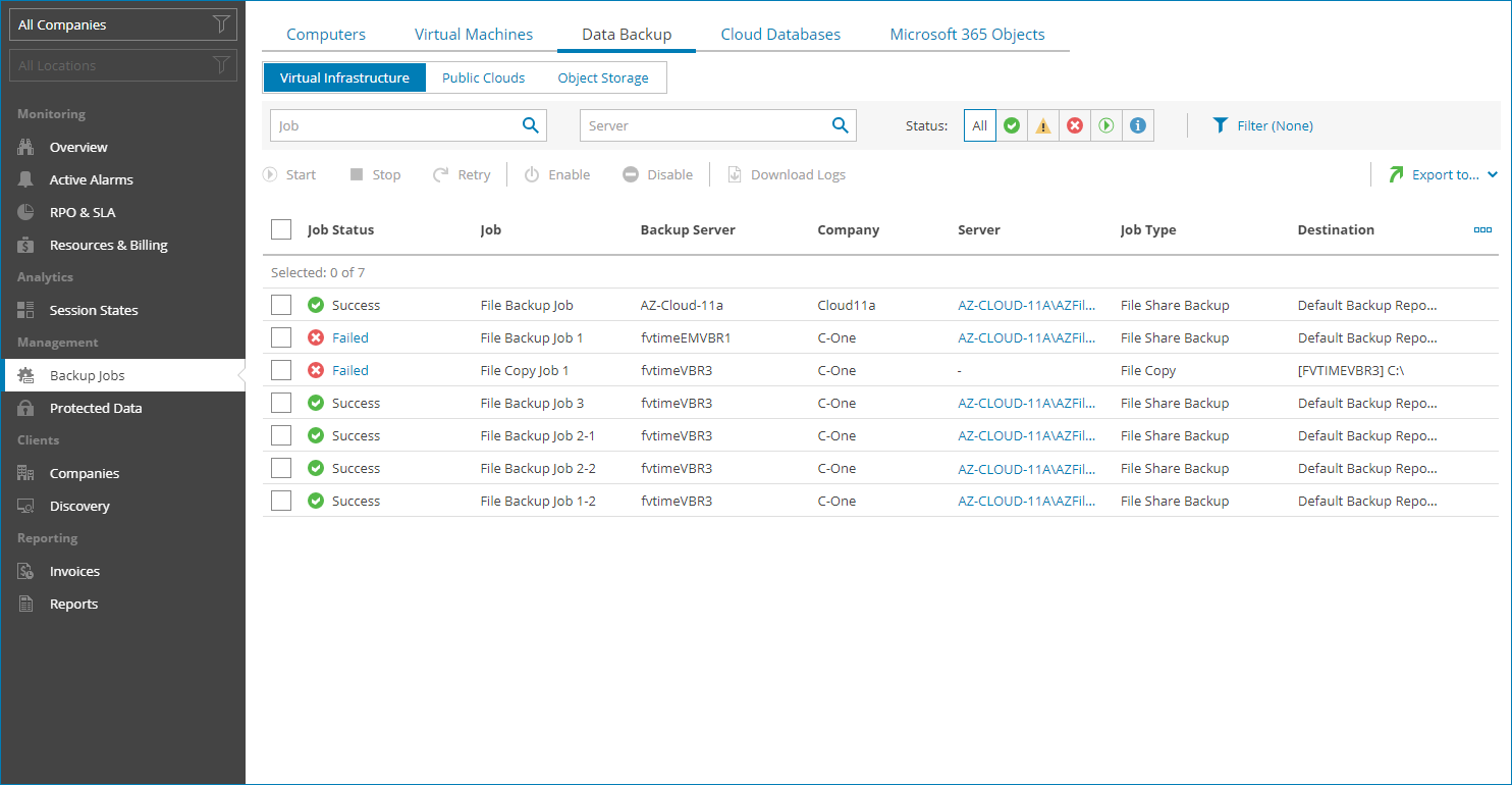 View File Share Job Details