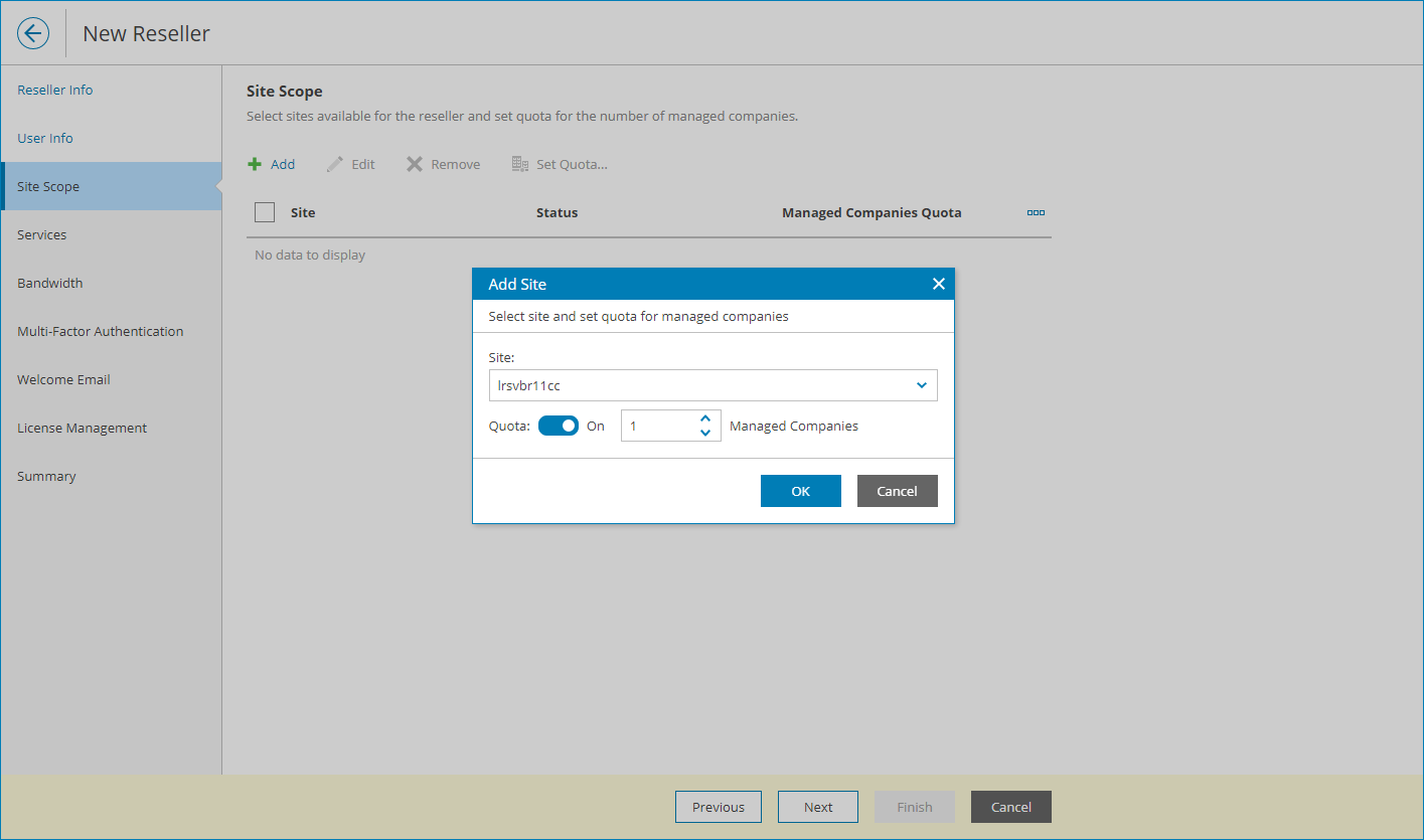 Step 1. Create Reseller Account
