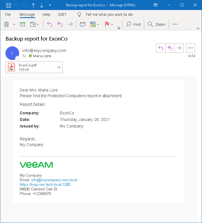 Check Report Notification