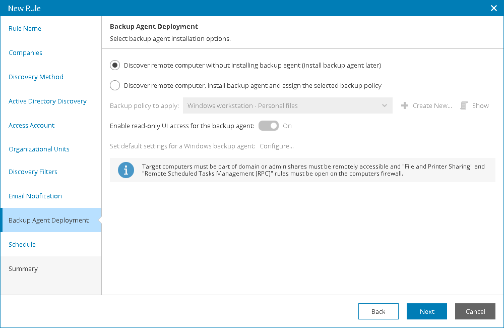 Install Backup Agents