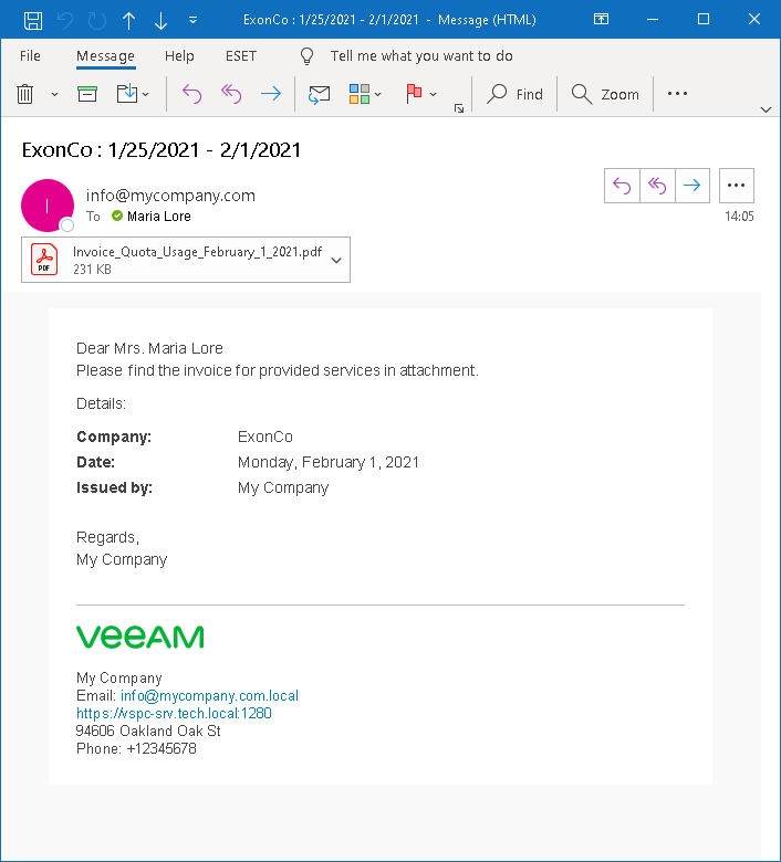 Check Invoice Email Notification