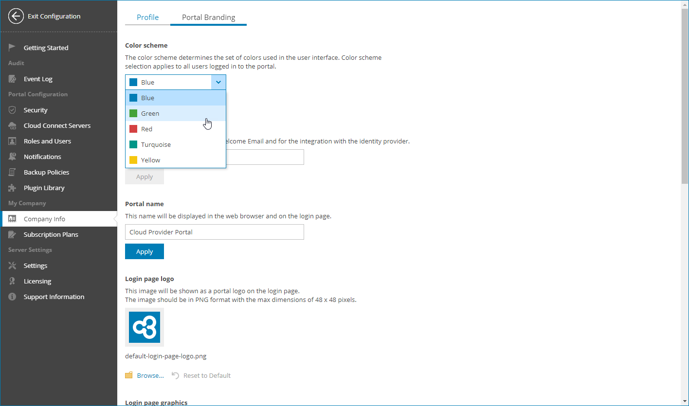 Customize Portal Branding