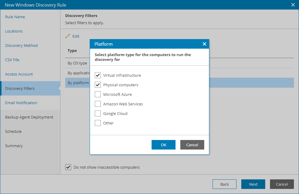 Choose Discovery Filters