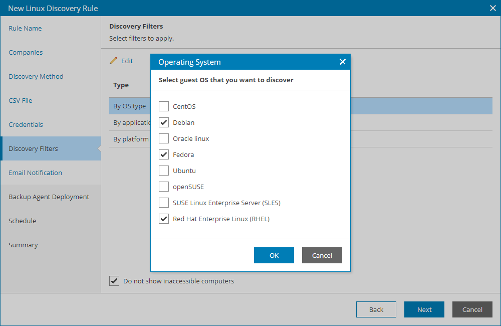 Choose Discovery Filters
