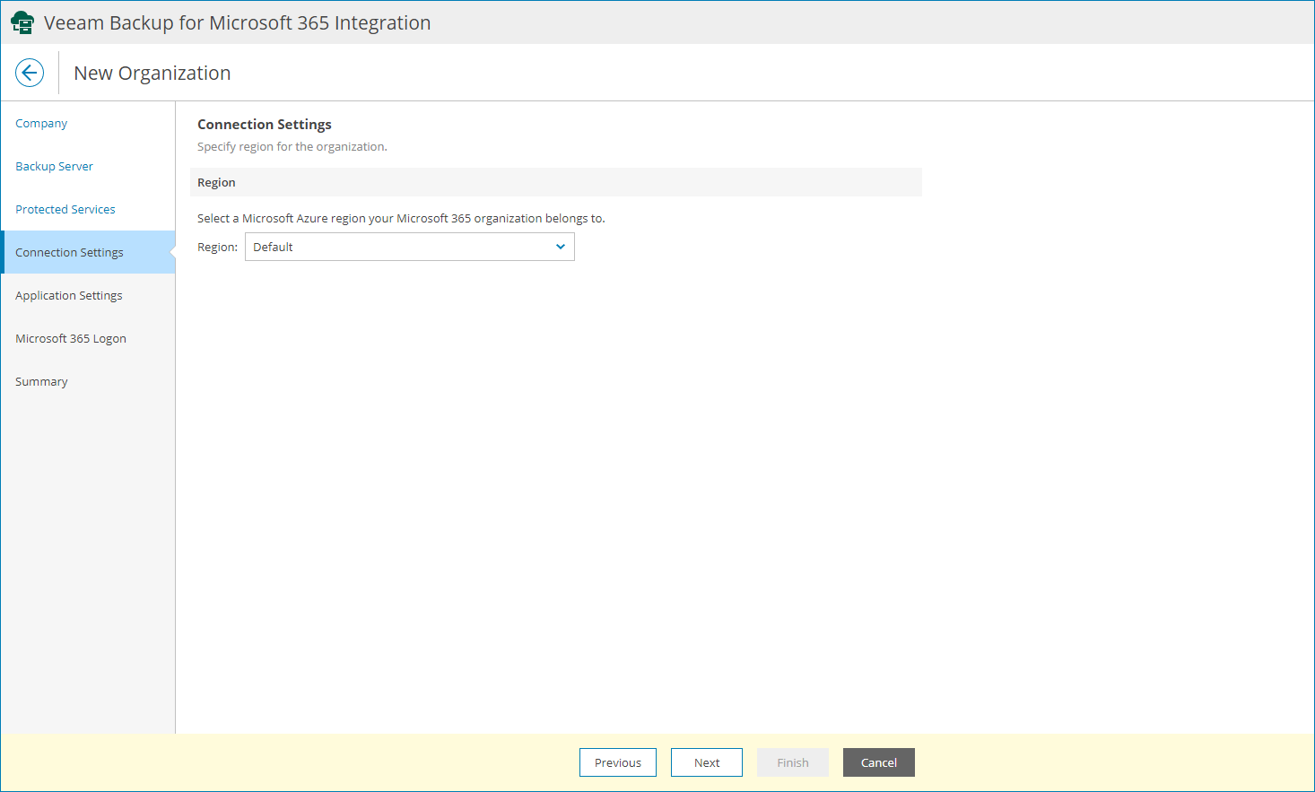 Select Microsoft Azure Region