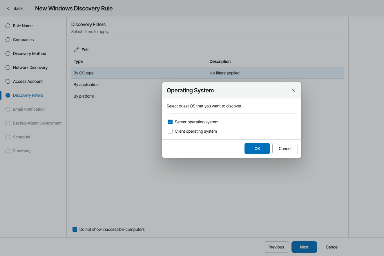 Choose Discovery Filters