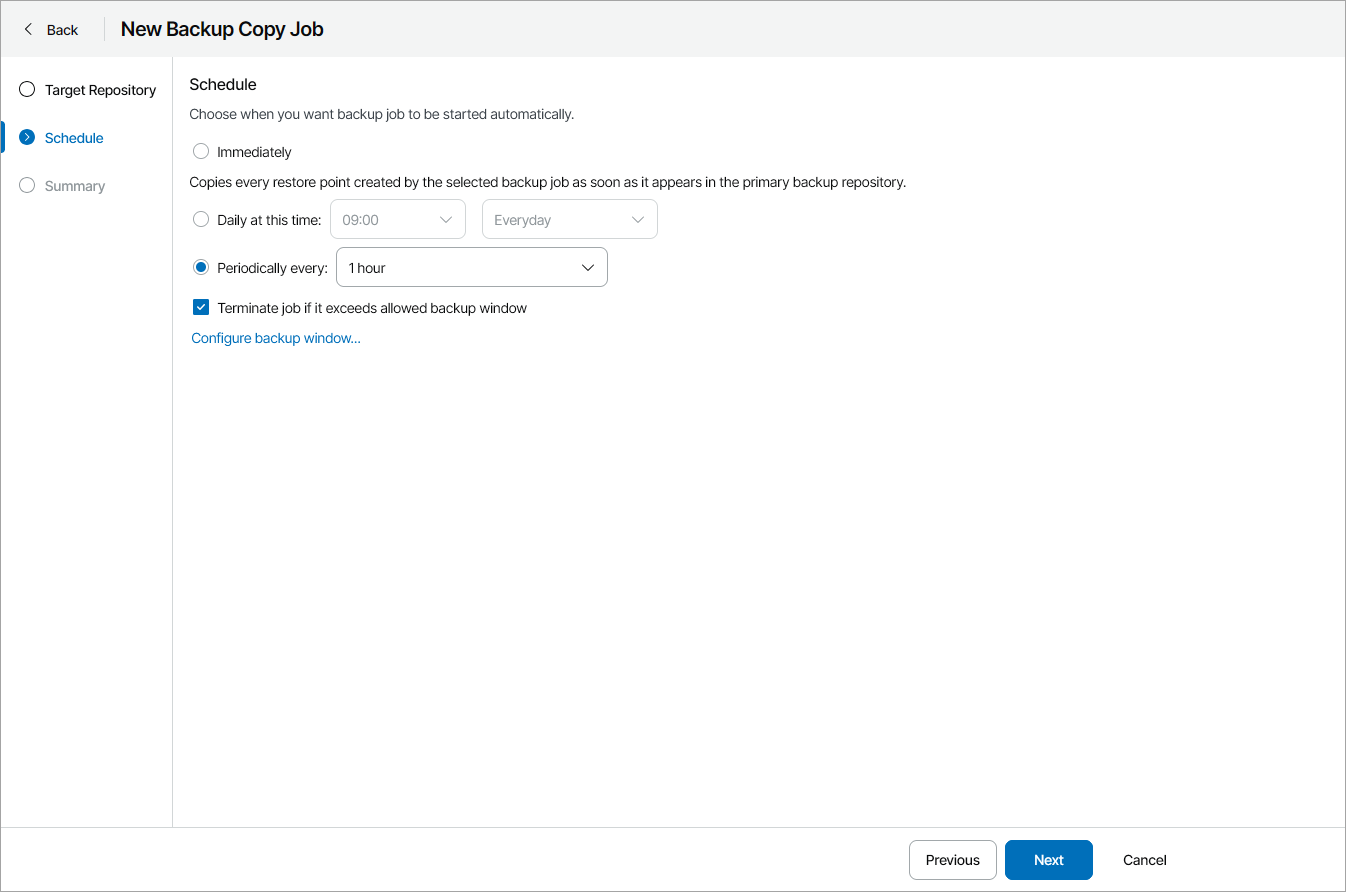 Specify Job Schedule