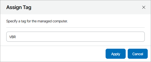 Assigning Custom Tags to Hosted Veeam Backup & Replication Servers