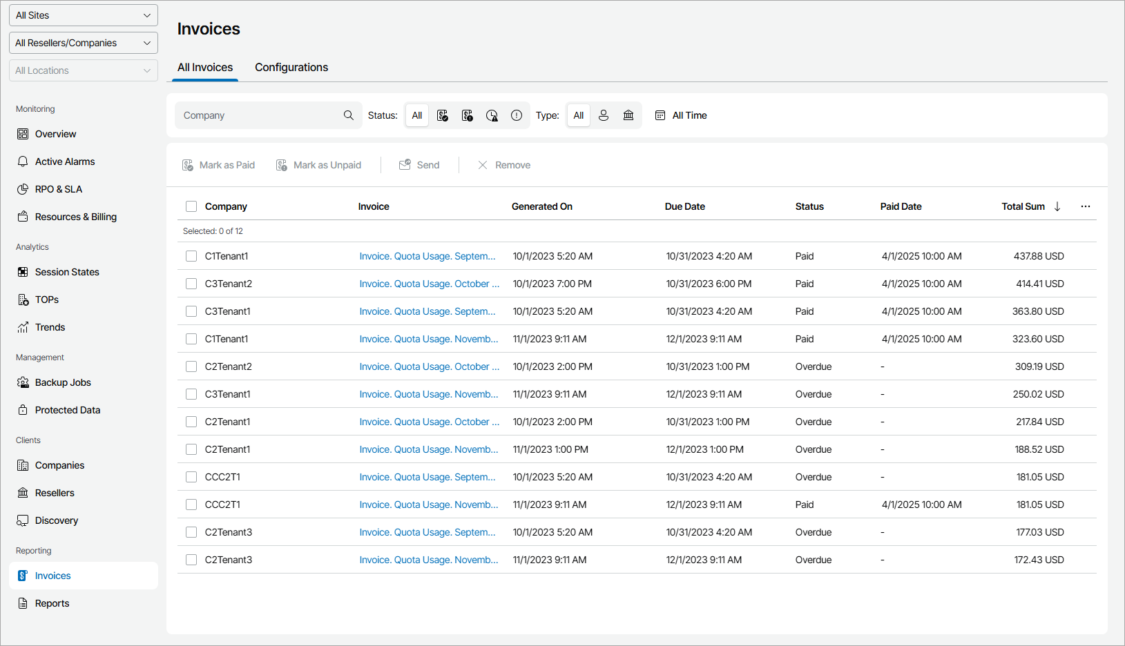 View Invoice Details