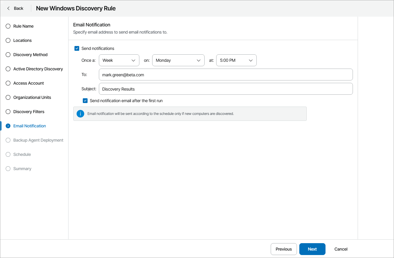 Specify Notification Settings