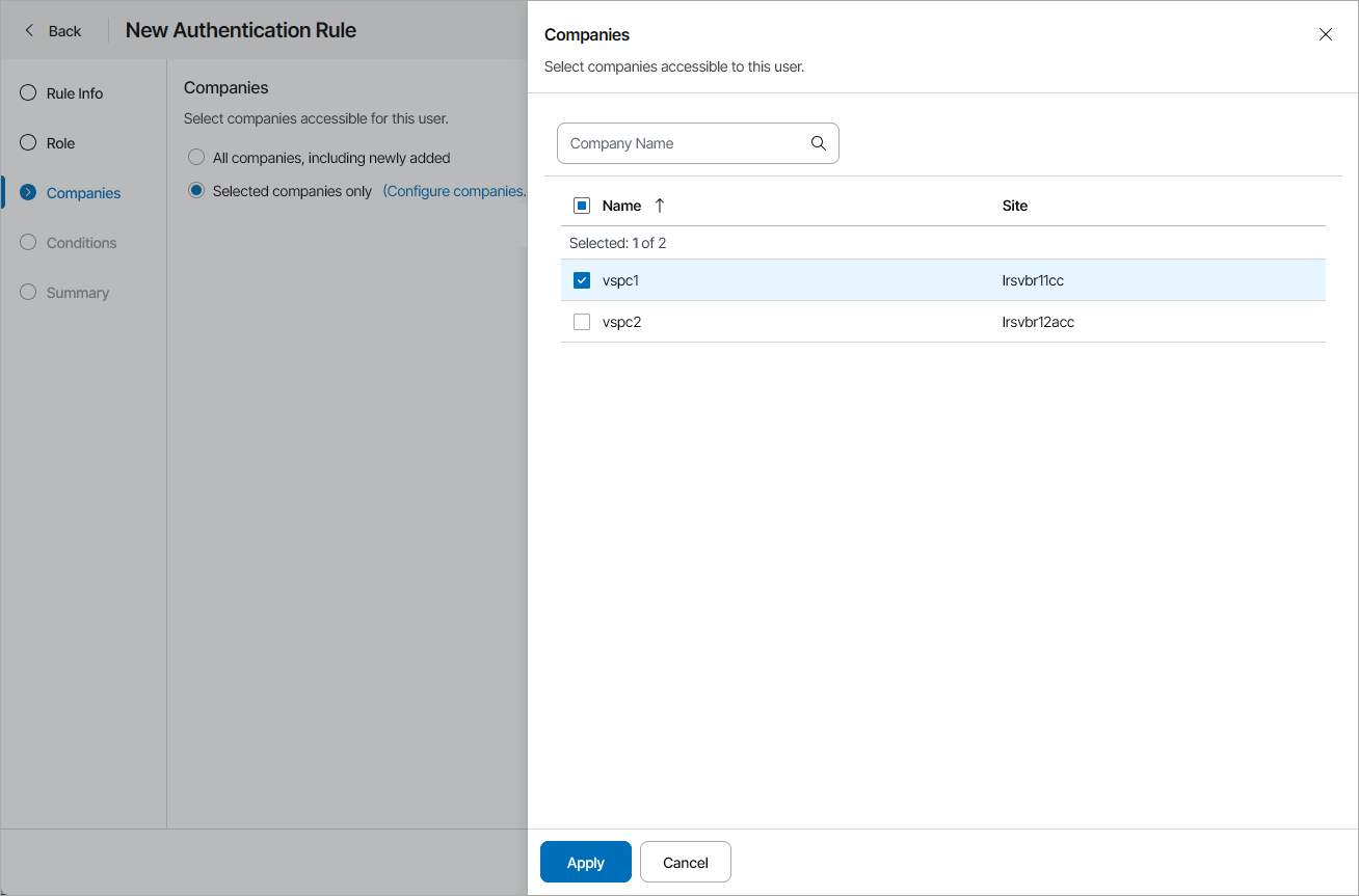 Assigning Managed Companies