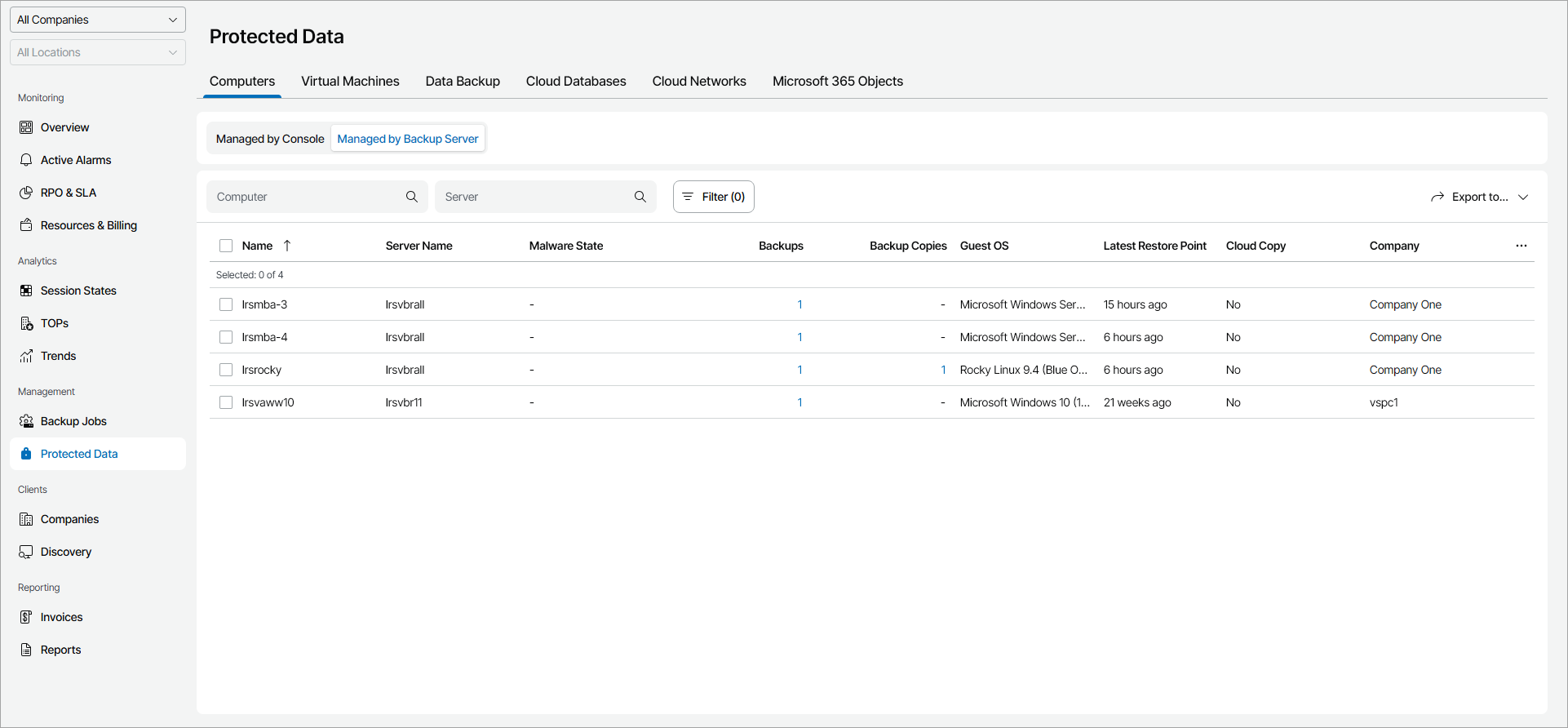 View Protected Computer Details