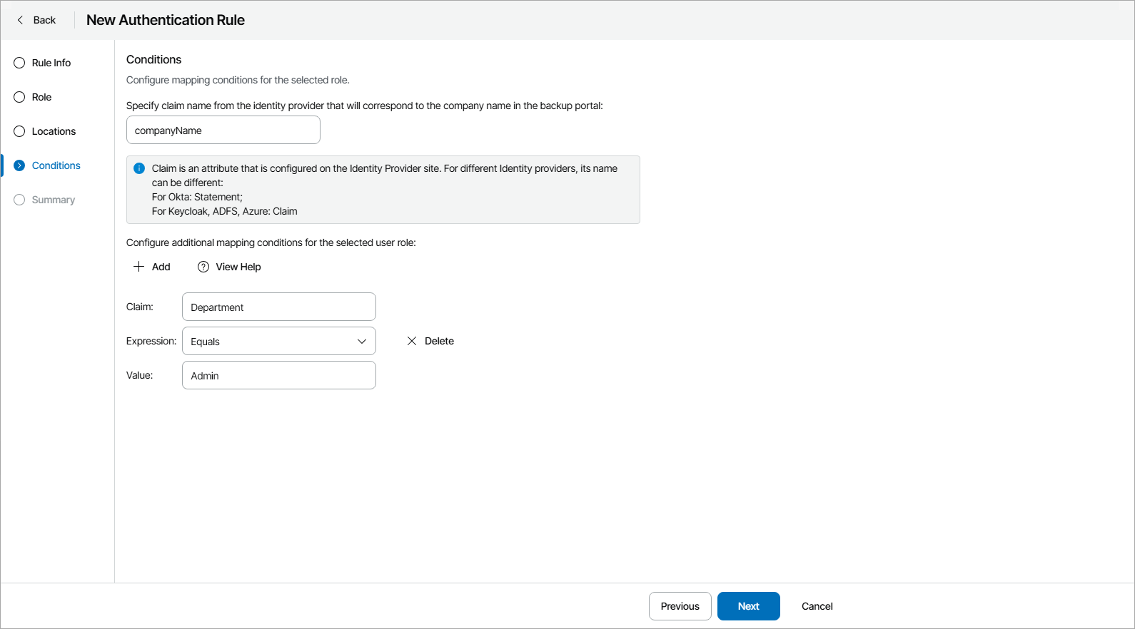 Configure Mapping Rule