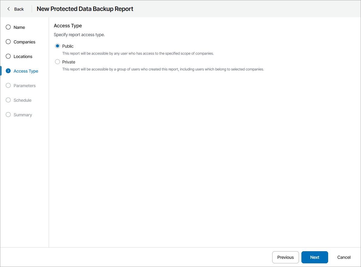 Select Access Type